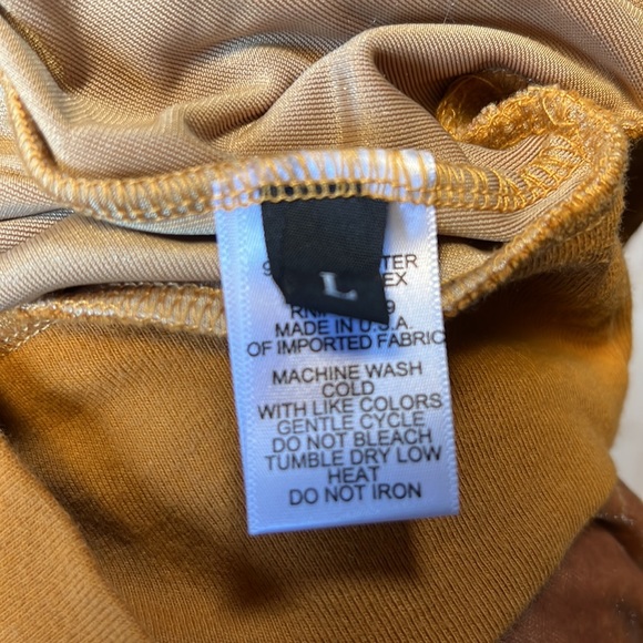 Aviator Nation Gold Velvet Sweatshirt with Red and Blue Stripes - Picture 7 of 9